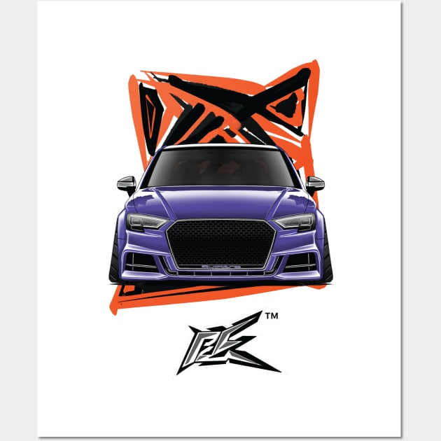 audi rs3 purple Wall Art by naquash